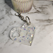 Load image into Gallery viewer, Pre Made Resin Paw Heart  Keyrings
