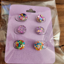 Load image into Gallery viewer, Pre Made 3pkt Resin Earrings
