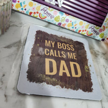 Load image into Gallery viewer, Printed  Father&#39;s Day  Mug Coasters- PRE MADE
