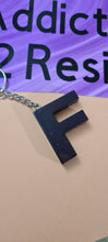 Load image into Gallery viewer, Pre Made Resin Letter F Keyrings
