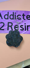 Load image into Gallery viewer, Pre Made Resin Large Paw print Keyrings
