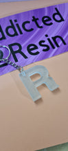 Load image into Gallery viewer, Pre made Resin Letter R Keyrings
