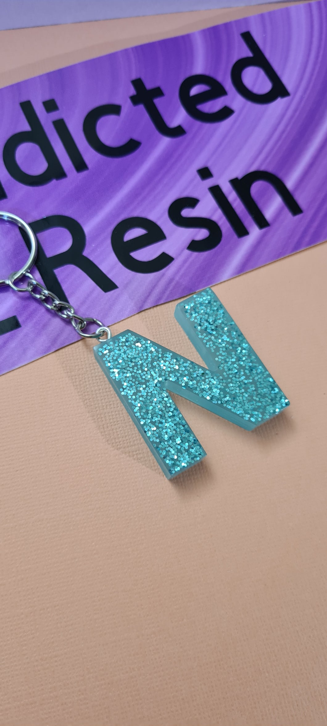 Pre Made Resin Letter N Keyrings