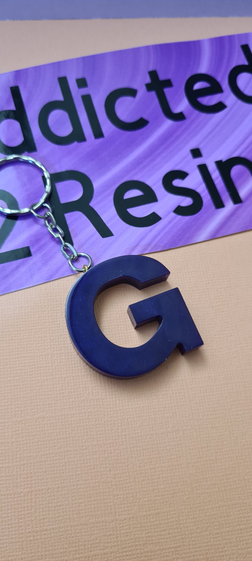 Pre Made Resin Letter G Keyrings