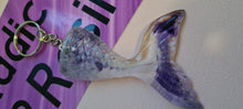 Load image into Gallery viewer, Pre made resin mermaid tail keyrings
