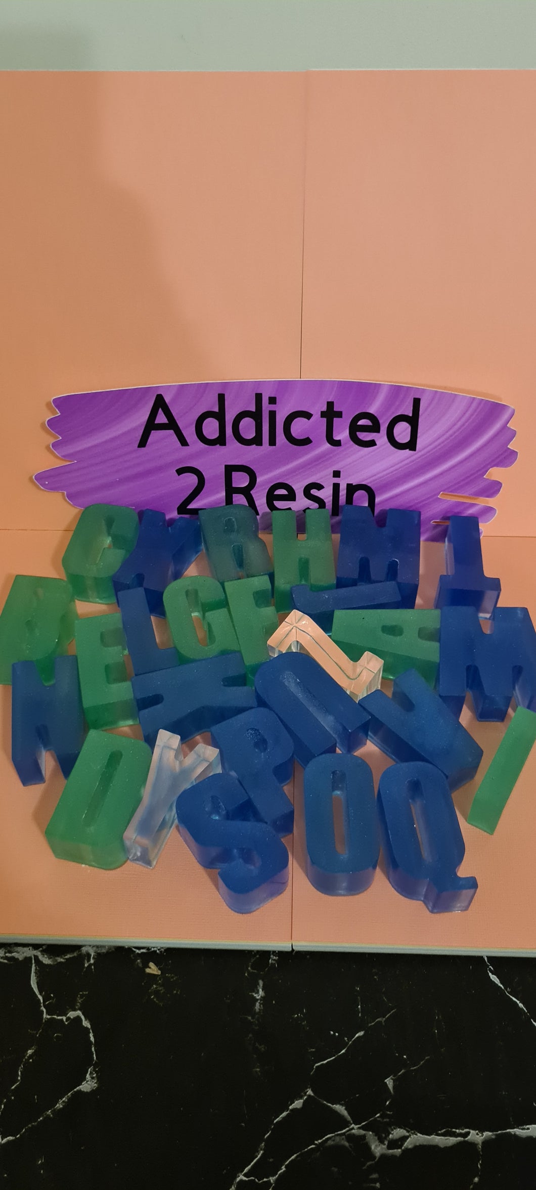 Pre Made Resin Large Alphabet set