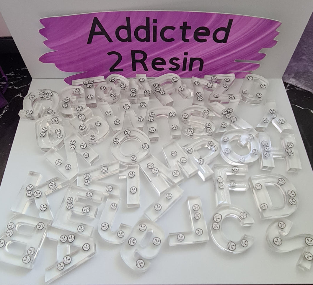 Pre Made Resin  Alphabet set