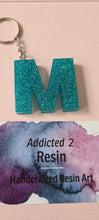 Load image into Gallery viewer, Pre Made Resin Letter M Keyrings
