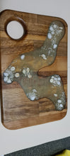 Load image into Gallery viewer, Spotted Gum Hand Crafted Chopping Board/ Serving Board with Resin
