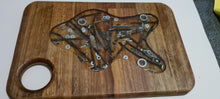 Load image into Gallery viewer, Spotted Gum Hand Crafted Chopping Board/ Serving Board with Resin
