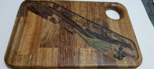 Load image into Gallery viewer, Spotted Gum Hand Crafted Chopping Board/ Serving Board with Resin
