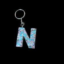 Load image into Gallery viewer, Pre Made Resin Letter N Keyrings
