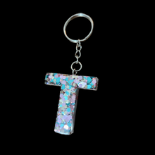 Load image into Gallery viewer, Pre Made Resin Letter T Keyrings
