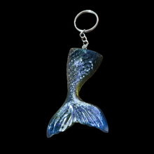 Load image into Gallery viewer, Pre made resin mermaid tail keyrings
