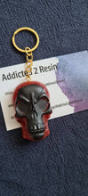 Load image into Gallery viewer, Pre Made Resin Flat Skull Keyring
