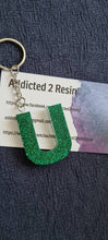 Load image into Gallery viewer, Pre Made Resin Letter U Keyrings
