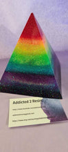 Load image into Gallery viewer, Pre order Custom Made Resin Pyramid/ Paper Weight/Keepsake
