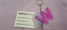 Load image into Gallery viewer, Pre Made Resin Letter W Keyrings
