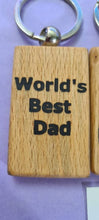 Load image into Gallery viewer, Pre Made Resin/ Wooden Fathers Day Keyrings
