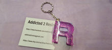 Load image into Gallery viewer, Pre made Resin Letter R Keyrings
