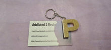 Load image into Gallery viewer, Pre Made Resin Letter P Keyrings
