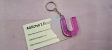 Load image into Gallery viewer, Pre Made Resin Letter U Keyrings
