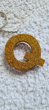 Load image into Gallery viewer, Pre Made Resin Letter Q Keyrings
