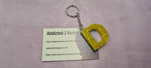 Load image into Gallery viewer, Pre Made Resin Letter D Keyrings
