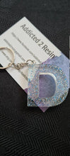 Load image into Gallery viewer, Pre Made Resin Letter D Keyrings
