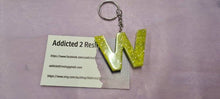 Load image into Gallery viewer, Pre Made Resin Letter W Keyrings
