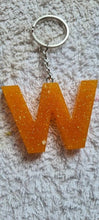 Load image into Gallery viewer, Pre Made Resin Letter W Keyrings
