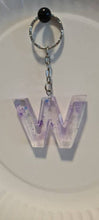 Load image into Gallery viewer, Pre Made Resin Letter W Keyrings
