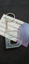 Load image into Gallery viewer, Pre Made Resin Letter B Keyrings
