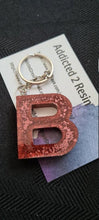 Load image into Gallery viewer, Pre Made Resin Letter B Keyrings
