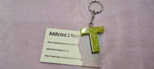 Load image into Gallery viewer, Pre Made Resin Letter T Keyrings
