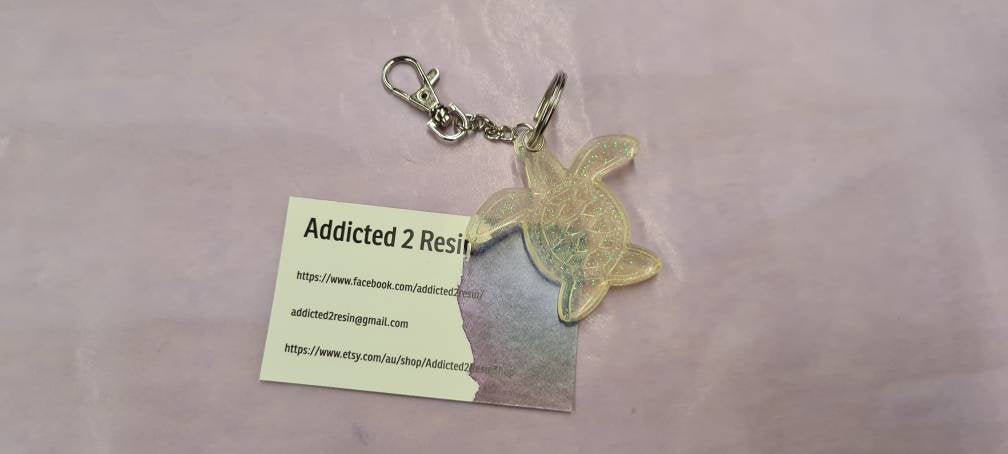 Pre Made Resin Turtle Keyrings