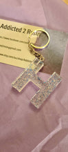 Load image into Gallery viewer, Pre Made Resin Letter H Keyrings
