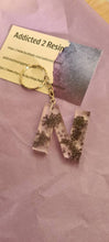 Load image into Gallery viewer, Pre Made Resin Letter N Keyrings
