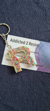 Load image into Gallery viewer, Pre made Resin Letter R Keyrings
