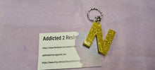 Load image into Gallery viewer, Pre Made Resin Letter N Keyrings
