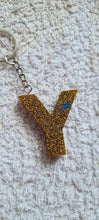 Load image into Gallery viewer, Pre Made Resin Letter Y Keyrings
