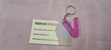 Load image into Gallery viewer, Pre Made Resin Letter V Keyrings
