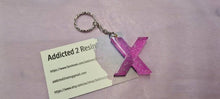 Load image into Gallery viewer, Pre Made Resin Letter X Keyrings
