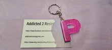 Load image into Gallery viewer, Pre Made Resin Letter P Keyrings
