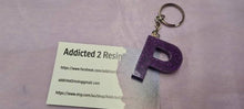 Load image into Gallery viewer, Pre Made Resin Letter P Keyrings
