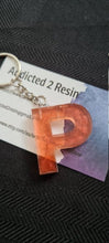 Load image into Gallery viewer, Pre Made Resin Letter P Keyrings
