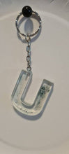 Load image into Gallery viewer, Pre Made Resin Letter U Keyrings
