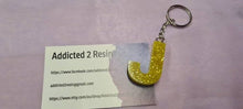 Load image into Gallery viewer, Pre Made Resin Letter J Keyrings
