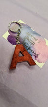 Load image into Gallery viewer, Pre Made Resin Letter A Keyrings
