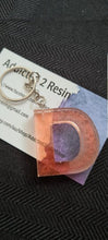 Load image into Gallery viewer, Pre Made Resin Letter D Keyrings
